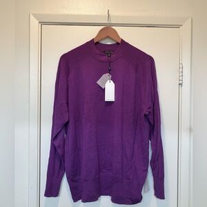 Universal Standard Small Oversized Purple Sweater Merino Wool
